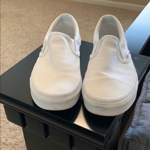 White slip on Vans size 6.